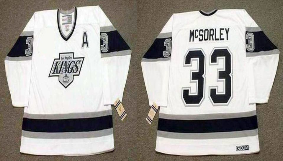 2019 Men Los Angeles Kings #33 Mcsorley White CCM NHL jerseys1->los angeles kings->NHL Jersey